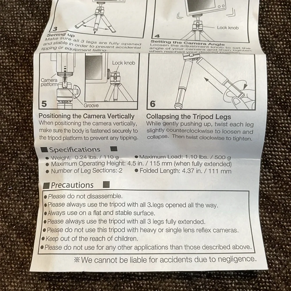 NIB Olympus Mini Tripod